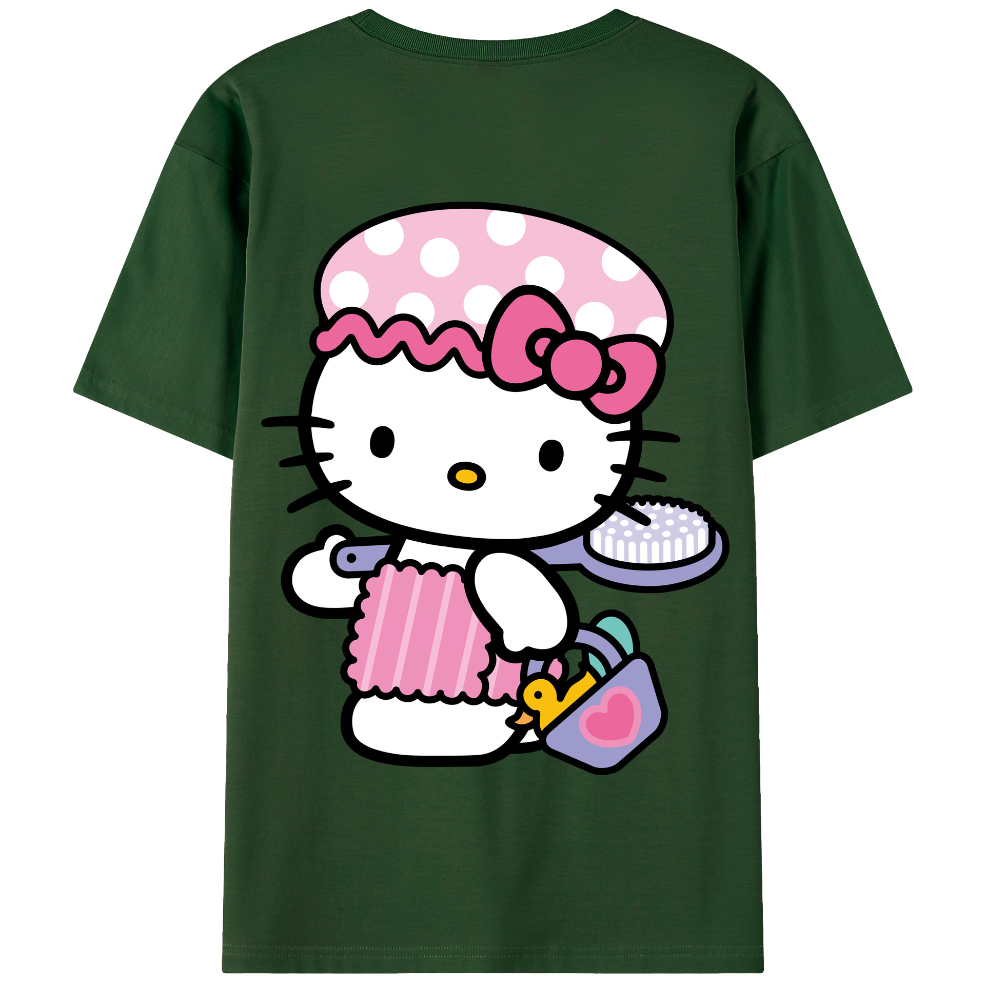 （画像用） Hello Kitty ハローキティ 綿100％半袖Tシャツ（背面プリント）